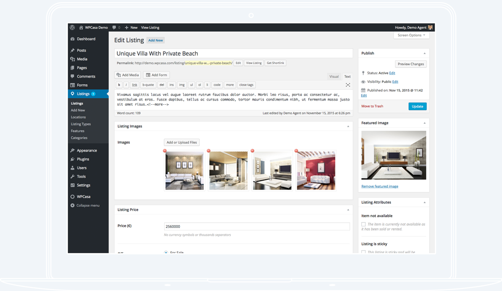 WPCasa | Intuitive Property Editor